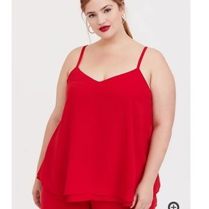 Torrid Sophie-Red Chiffon Top